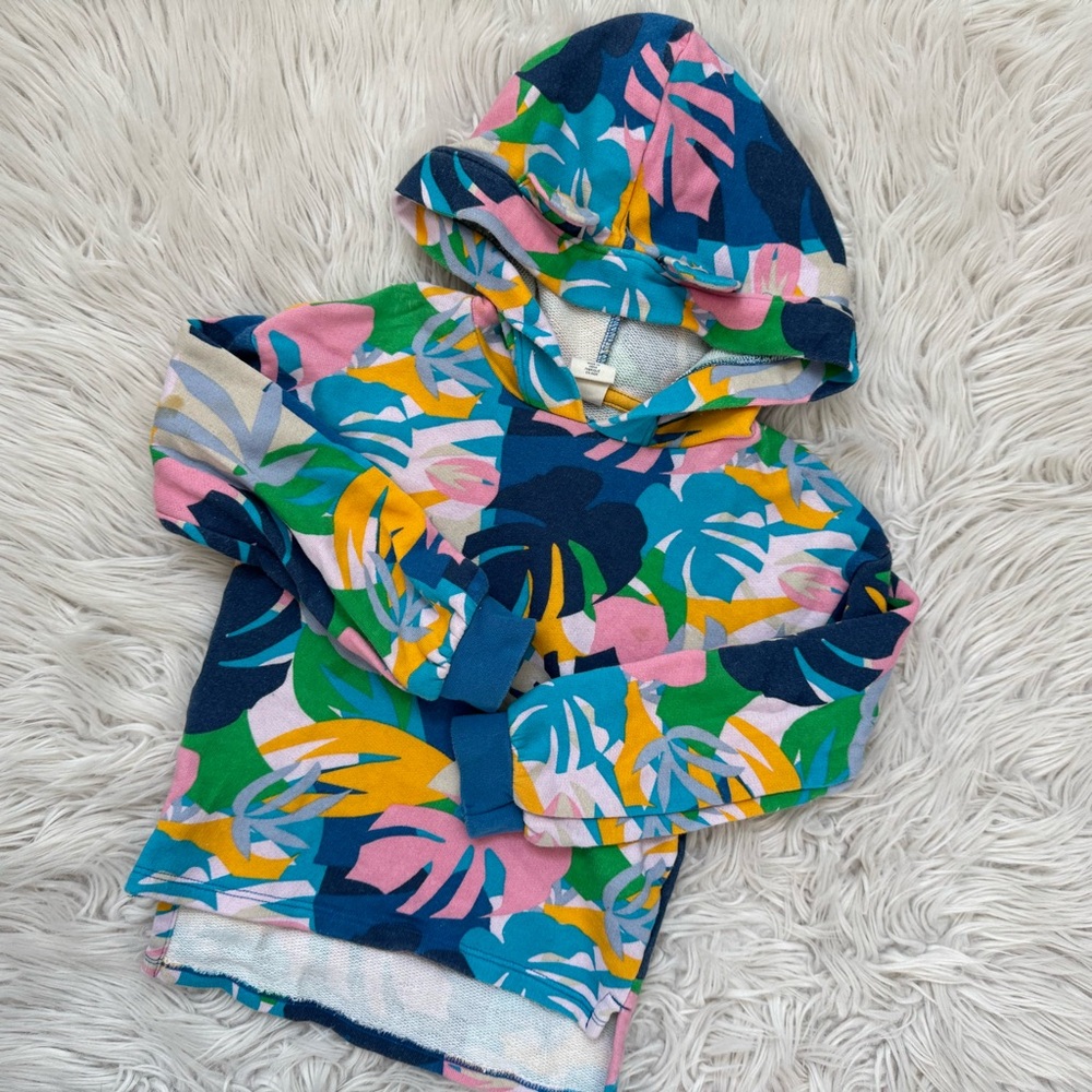 Tucker + Tate Tropical Leaf Print Cotton Pullover Hoodie